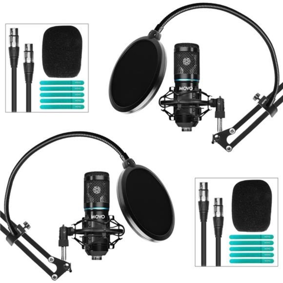 Portable Audio & Video 2pack Universal Cardioid Condenser Microphone